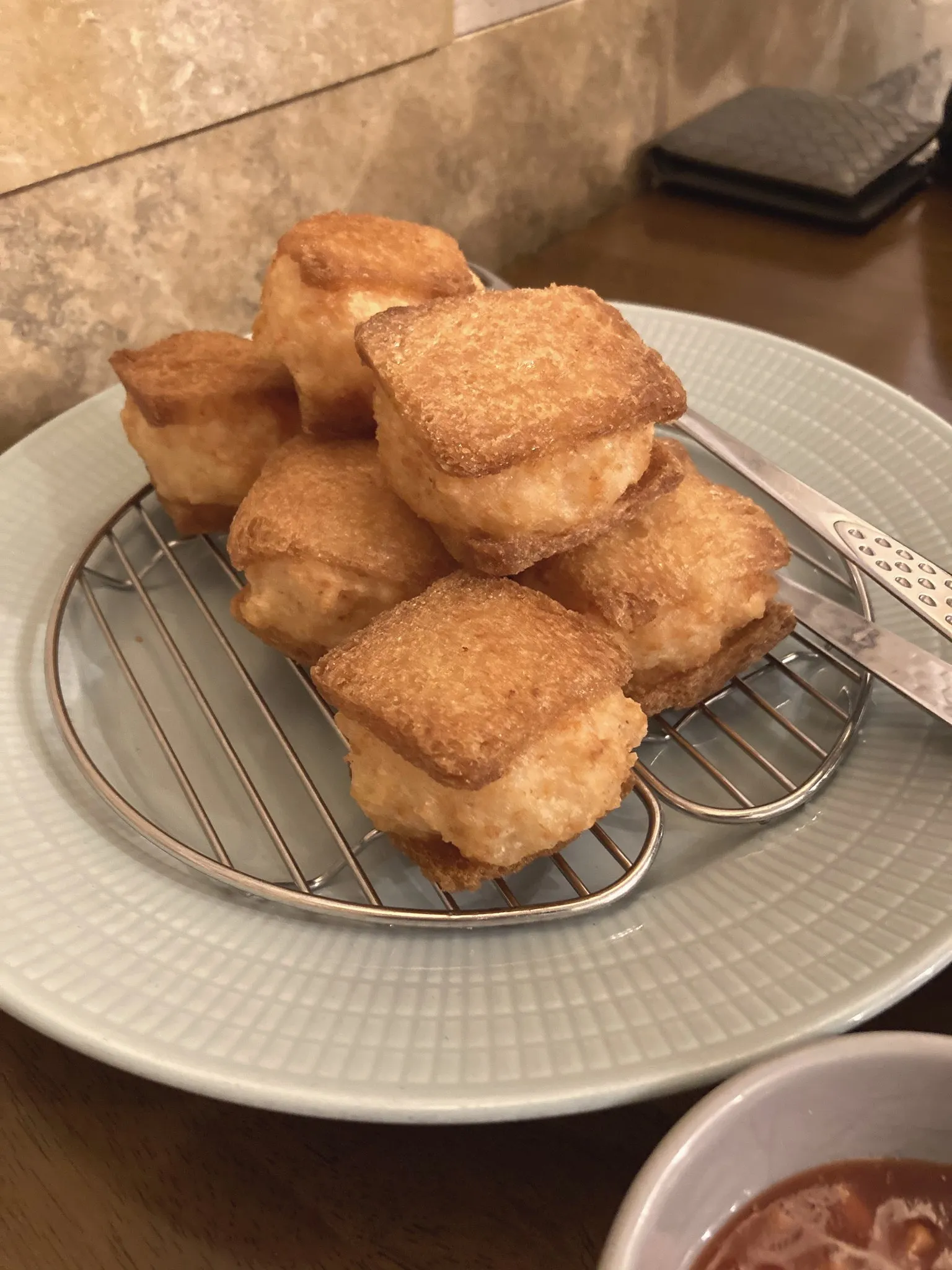 Korean comfort food dishes at a small restaurant in Seoul